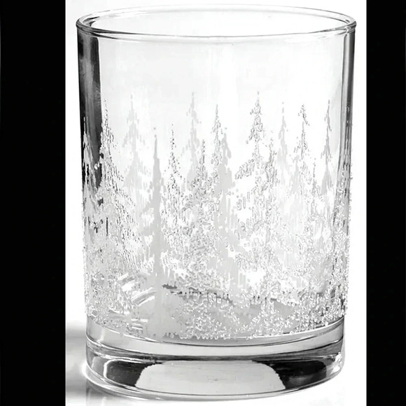 Set Of 3 Vintage Libbey Frosty Pines Christmas Tree Etched Glasses - Picture 3 of 4